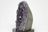 Amethyst Cluster With Wood Base - Uruguay #200011-2